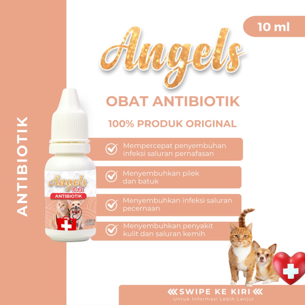 Angels Obat Antibiotik 10ml untuk Kucing & Anjing — gambar 1