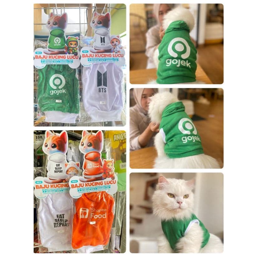 Baju Hoodie Hewan Kucing Anjing Kecil — gambar 1