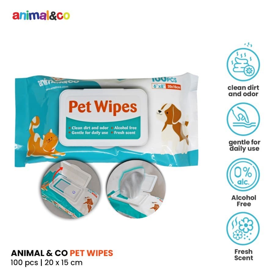 Animal&Co Tissue Basah Anjing Kucing 100pc — gambar 1