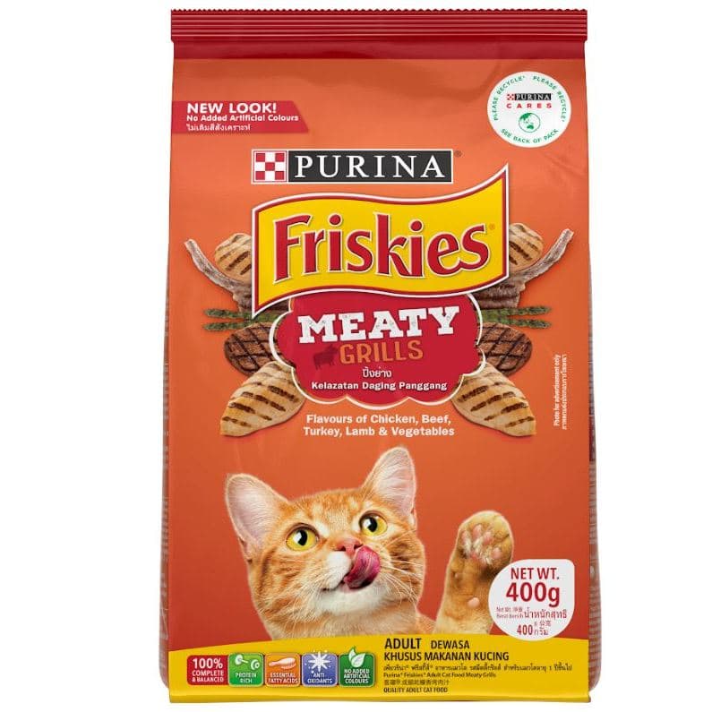 Friskies Adult Meaty Grills 400g Makanan Kucing Kering Cat Food — gambar 1