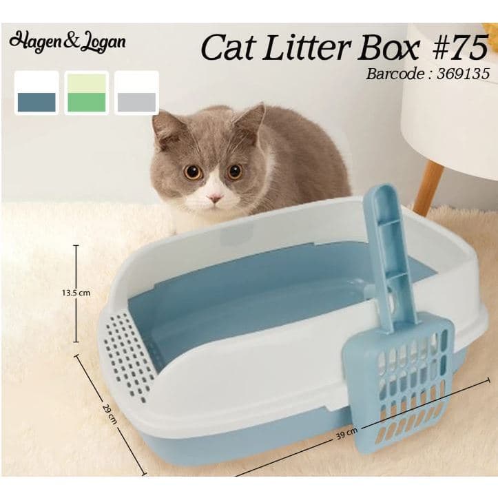 Cat Litter Box 75/Pet Toilet/Tempat/Bak Pasir Kucing Persegi — gambar 1