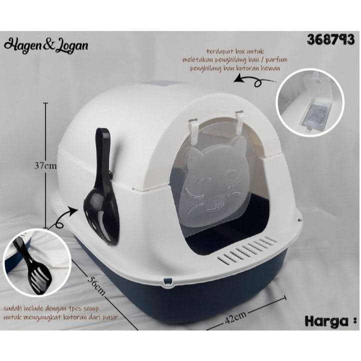 Cat Litter Box 51/Pet Toilet Tertutup/Tempat/Bak Pasir Kucing ada — gambar 1