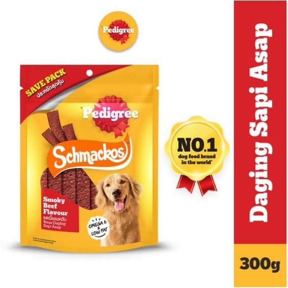 Pedigree Meat Jerky/Schmackos 300g — gambar 1