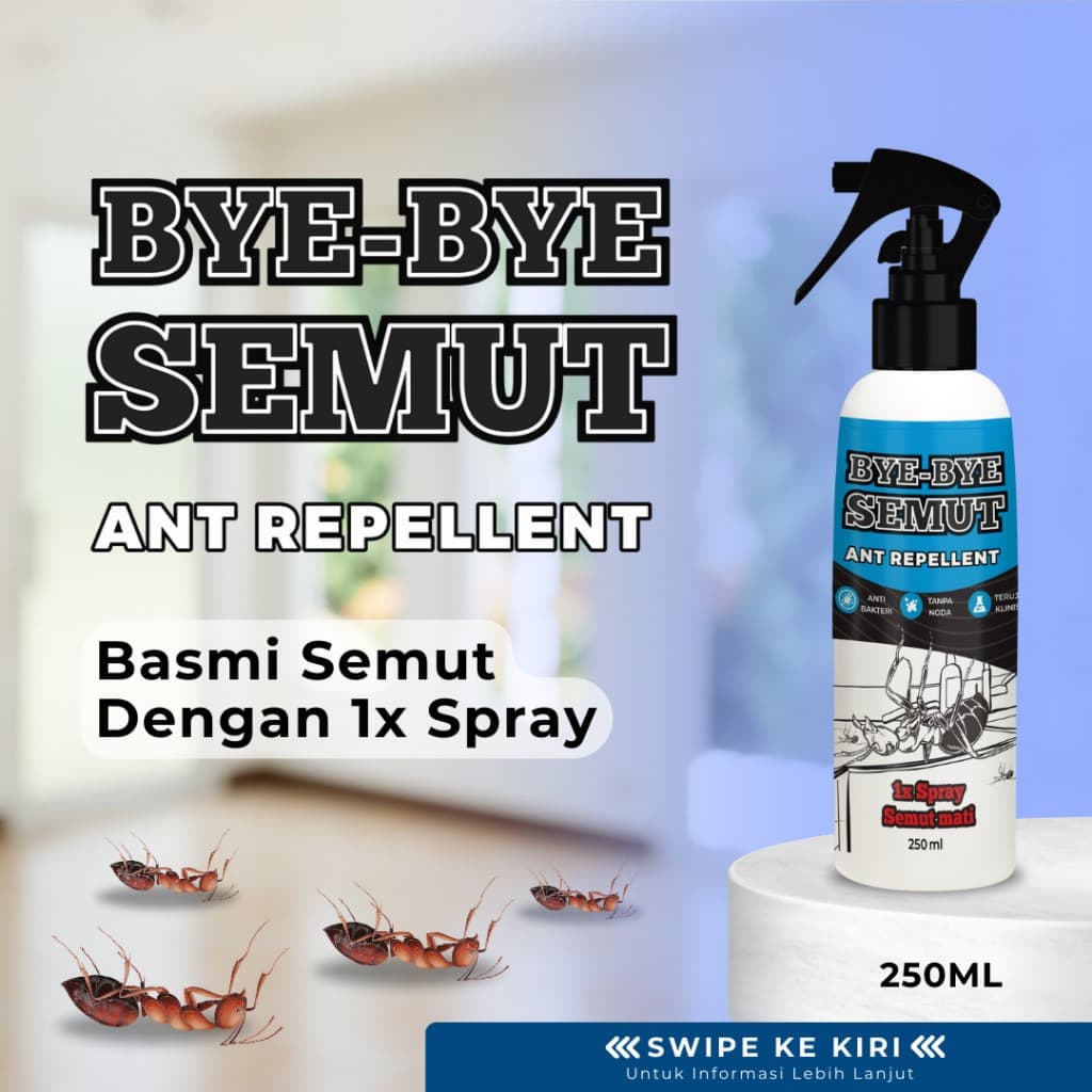 Bye Bye Spray Anti Semut dan Pembasmi Serangga 250ml Ant — gambar 1