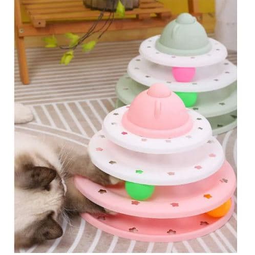 Mainan Hewan Circular Toy TY 62 Interactive Cat Lucu Bola Tingkat — gambar 1