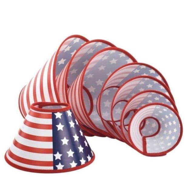 E Collar Bendera Pet Protection Cone Corong Anjing Kucing Cat Dog — gambar 1