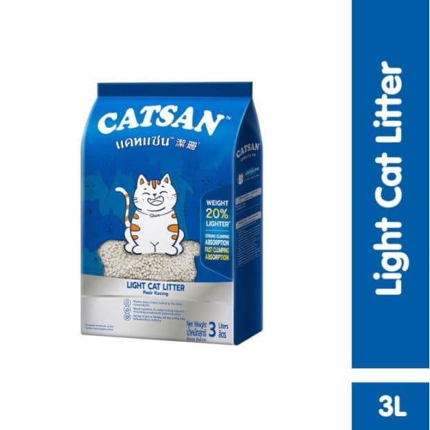 Catsan 3lt Pasir Gumpal Kucing Cat Litter Sand 3L Tempat Buang Air — gambar 1