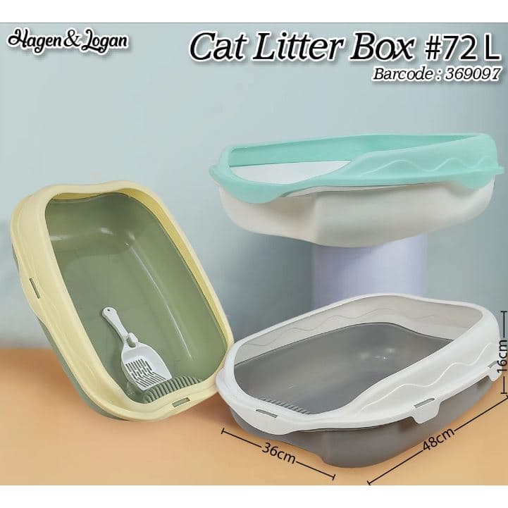 Cat Litter Box 72 L/Pet Toilet/Tempat/Bak Pasir Kucing Persegi — gambar 1