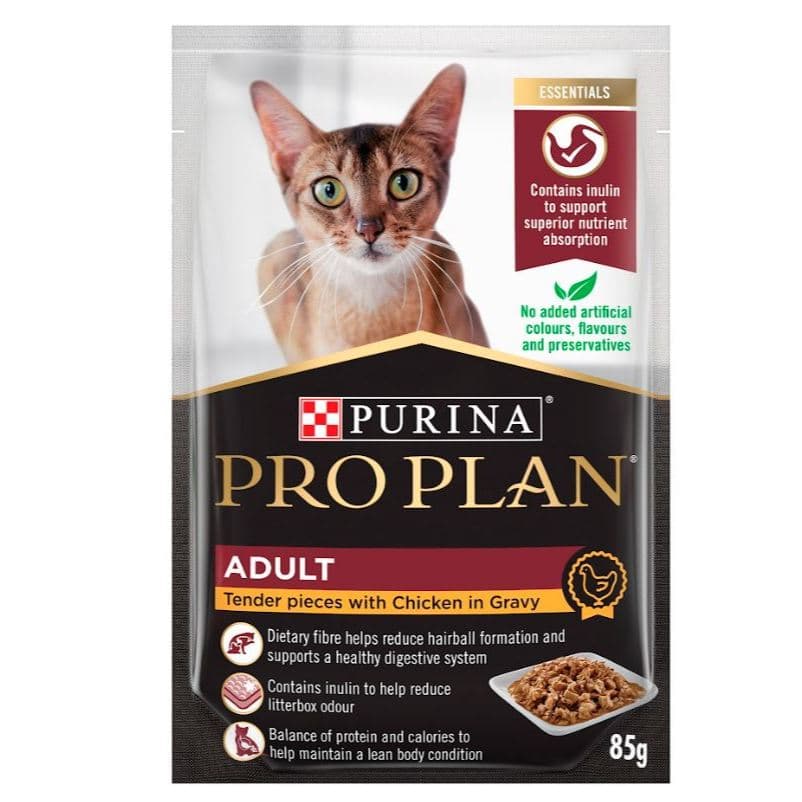 Pro Plan Proplan Adult Chicken Pouch Wet Cat Food 85g Sachet — gambar 1