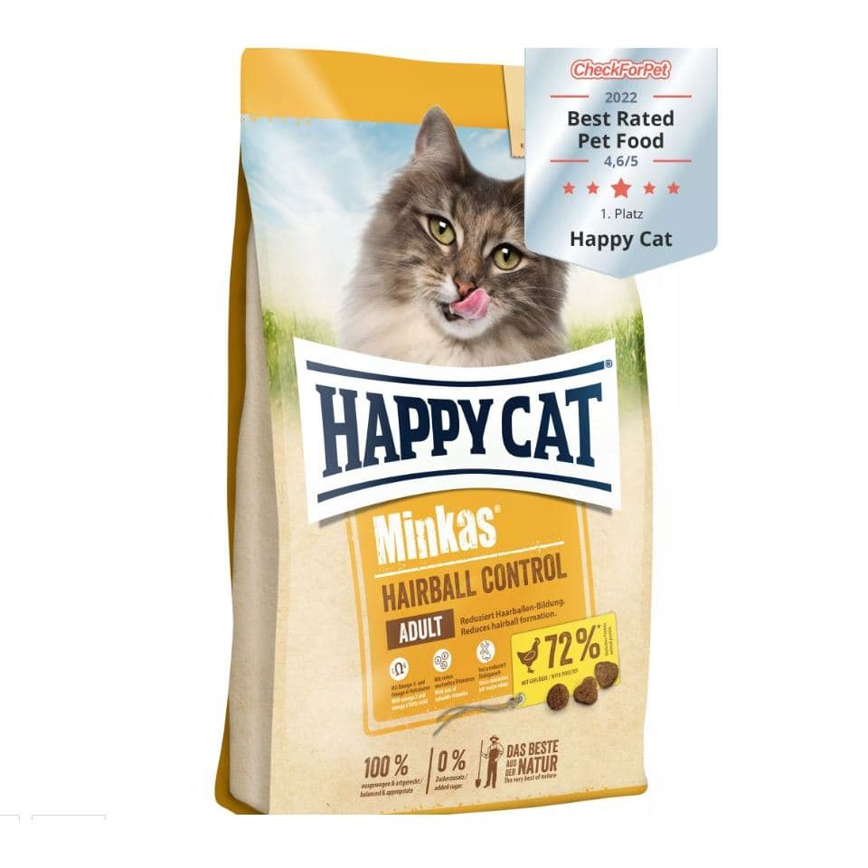 Happy Cat Minkas Hairball Control 10KG Makanan Kucing Anti Hair Ball