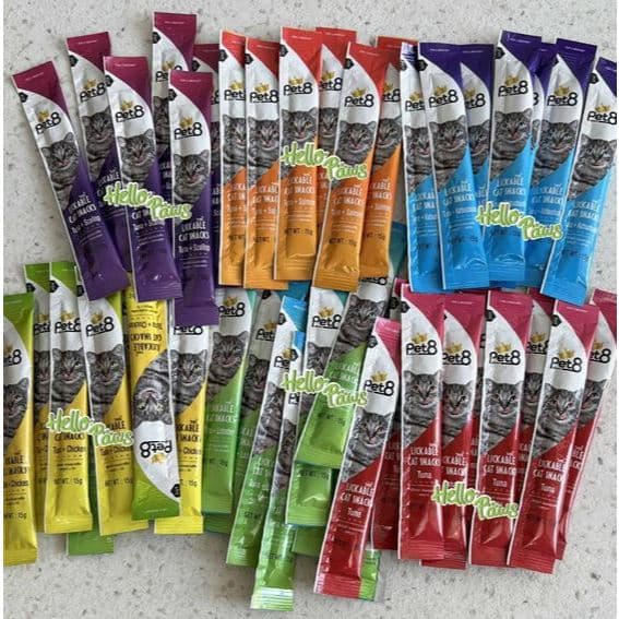 Creamy Fresh 15g Pet8 Lickable Liquid Snack Kucing — gambar 1