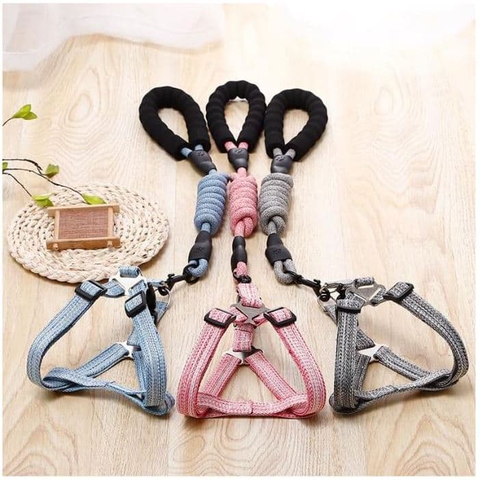Harness Badan + Tali Tebal Anjing Sedang Besar — gambar 1