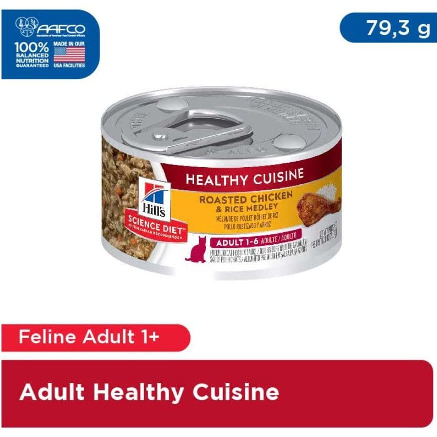 Science Diet Adult Cat Kaleng 79.3g Wet Food Makanan Basah Kucing — gambar 1