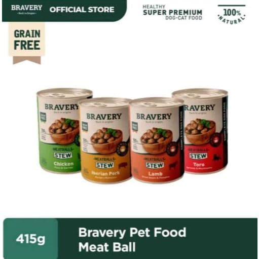 Bravery Meatballs 415g Wet Dog Food — gambar 1