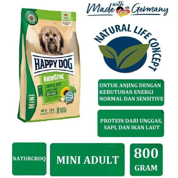 Happy Dog NaturCroq Mini Adult Lamb 800g Makanan Anjing Kecil Food — gambar 1