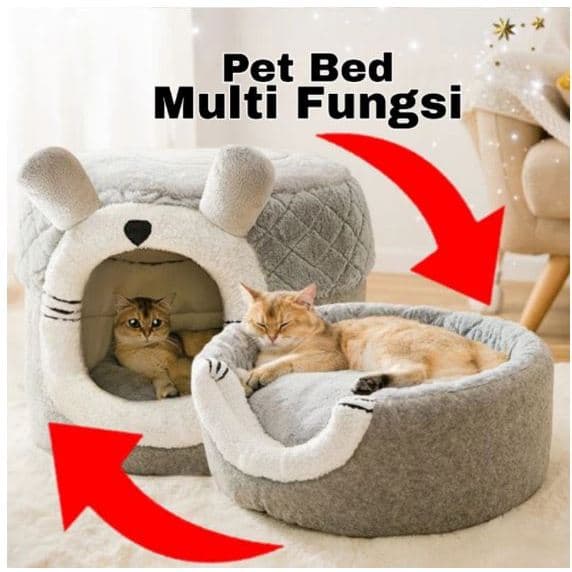 Tempat Tidur Kucing Anjing Multi Fungsi Pet Bed Kasur Kandang — gambar 1