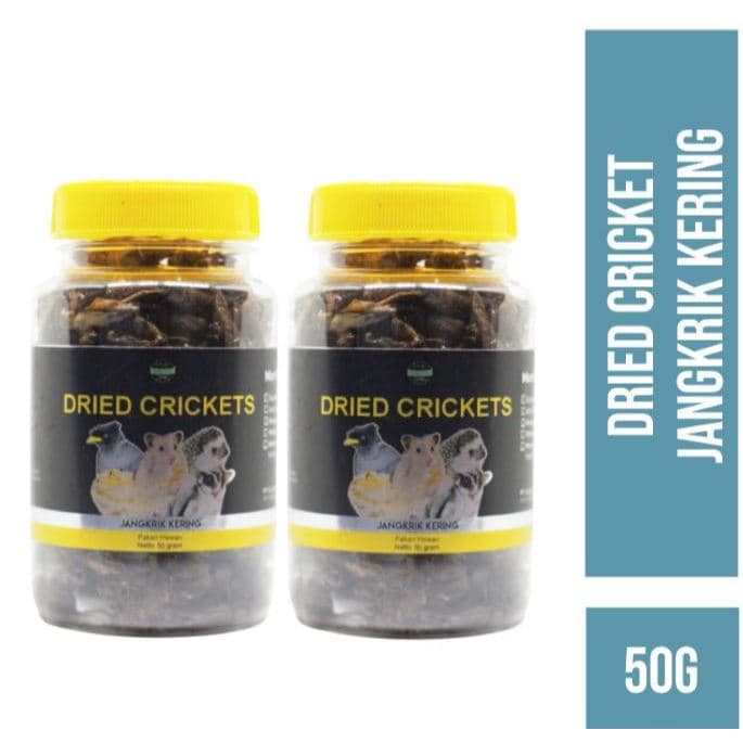 Dried Cricket 50g Jangkrik Kering Makanan Cemilan Hewan Burung — gambar 1