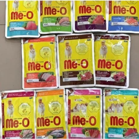 Me-o Pouch 80g (Per 1pcs) Wet Cat Kitten Food Sachet Makanan Basah — gambar 1