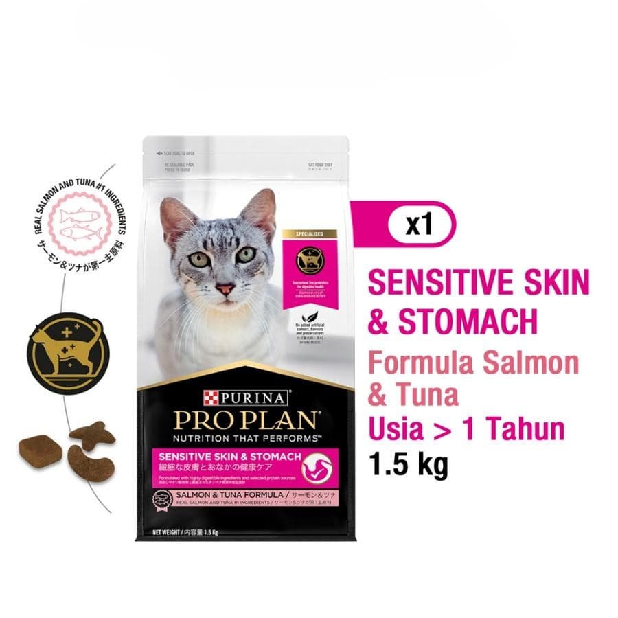 Pro Plan Proplan Sensitive Skin & Stomach 1.5kg — gambar 1