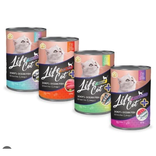Life Cat LifeCat Plus + 400g Per Box/Dus isi 24pcs — gambar 1