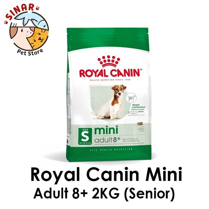 Royal Canin Mini Adult 8+ 2KG 8 Plus Senior Dog Makanan Anjing Tua - gambar 1