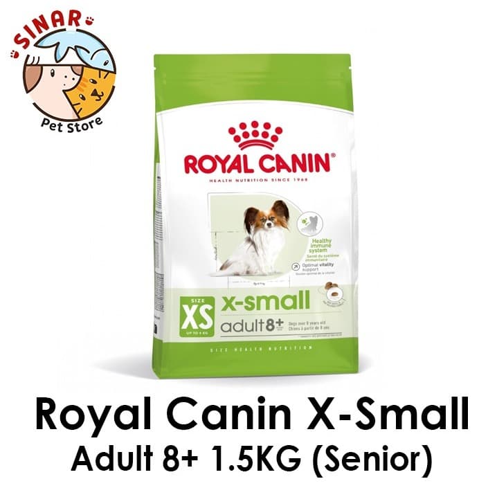 Royal Canin x-Small Adult +8 1.5kg Makanan Anjing Dog Food Senior Mini — gambar 1
