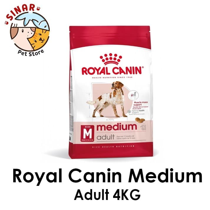 Royal Canin Medium Adult Dog Food 4kg — gambar 1