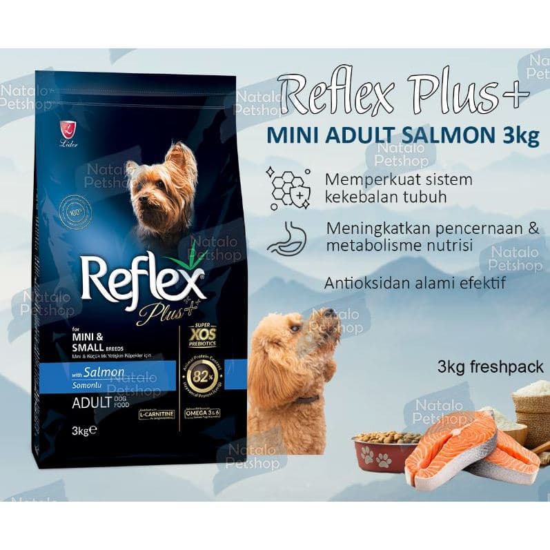 Reflex Plus Mini Adult Salmon 3kg Small Breed — gambar 1