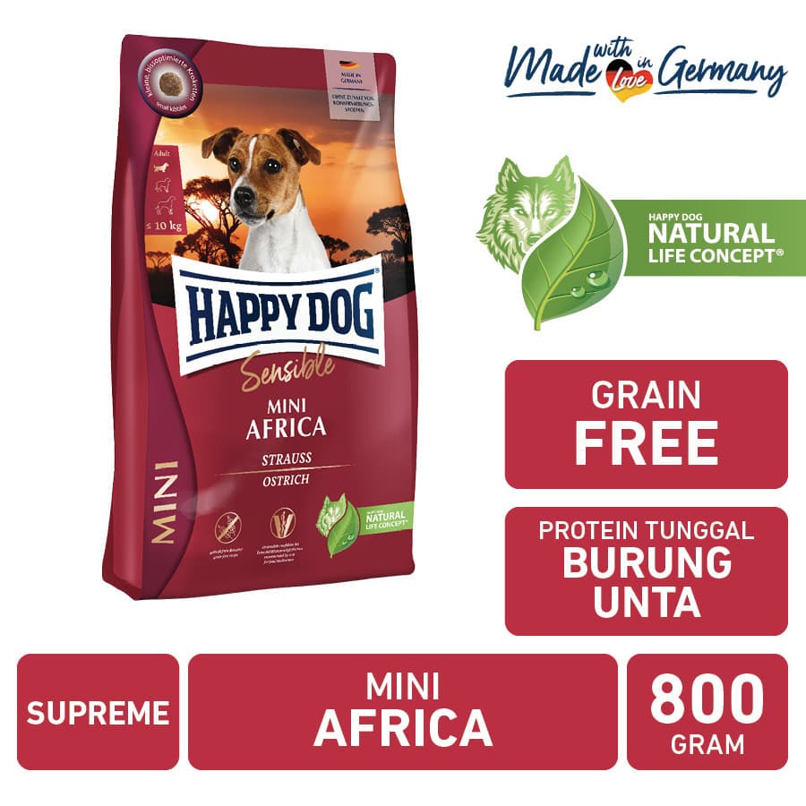 Happy Dog Supreme Sensible Mini Adult Africa 800g — gambar 1