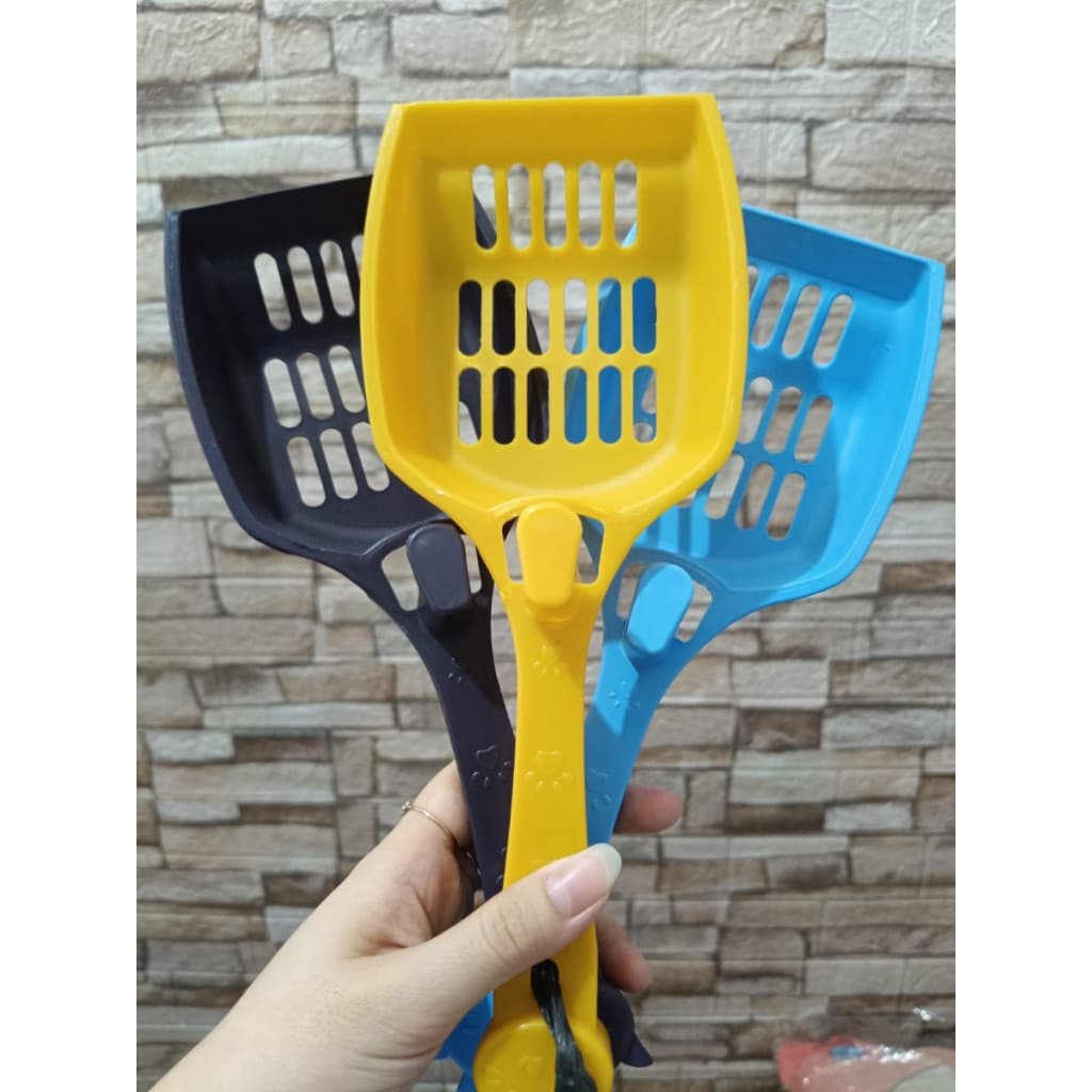 Sekop Cantol Pasir Kucing Serokan di anti Hilang/Sendok Cat Scoop — gambar 1