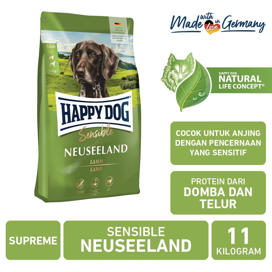 Happy Dog Adult Supreme Sensible Neuseeland Lamb 11kg — gambar 1