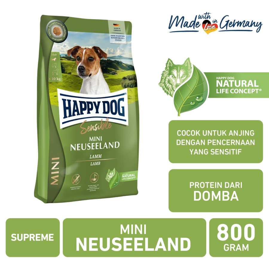 Happy Dog Supreme Sensible Mini Neuseeland Lamb 800g — gambar 1