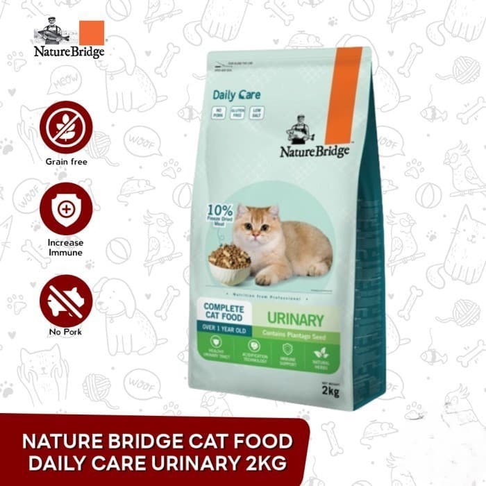 Nature Bridge Urinary Cat Herbal 2KG Makanan Kucing Saluran Kencing - gambar 1
