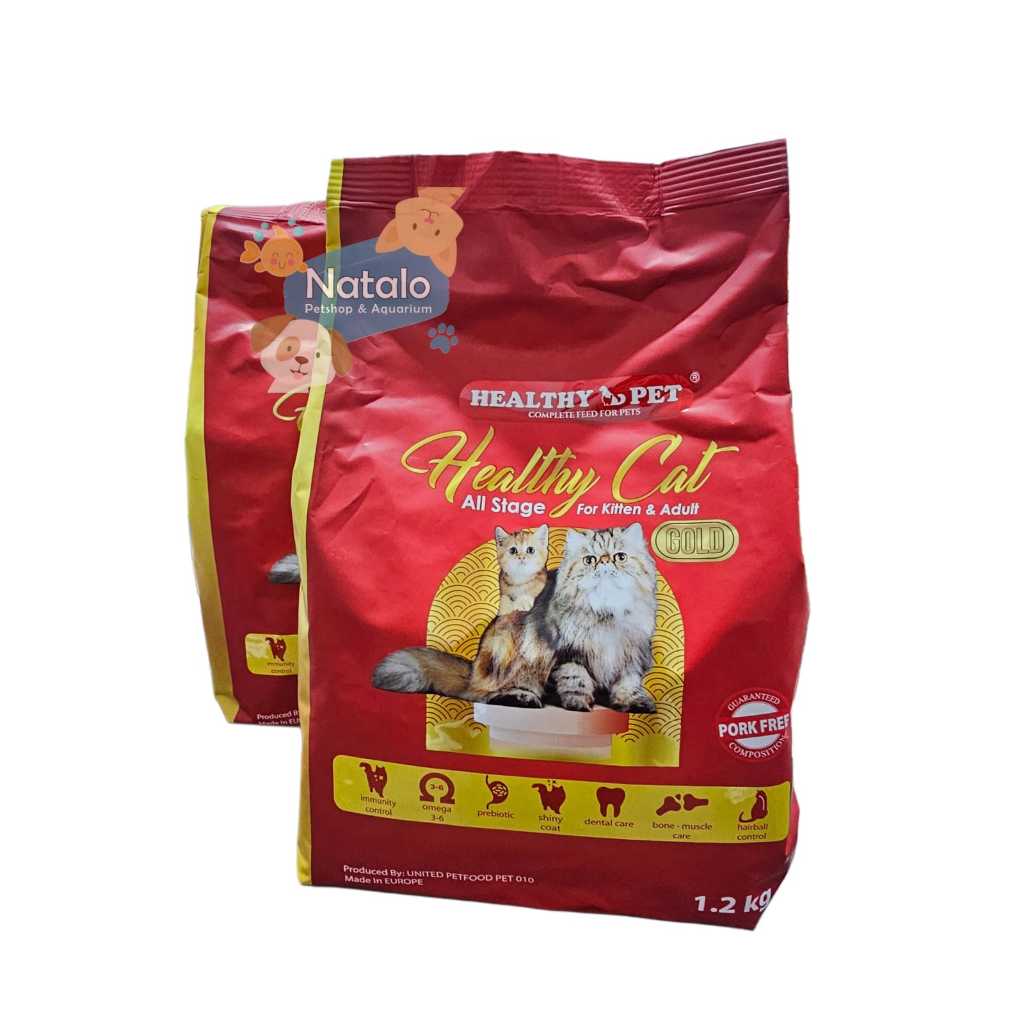 Healthy Pet Gold 1.2kg Cat Food All Life Stages — gambar 1