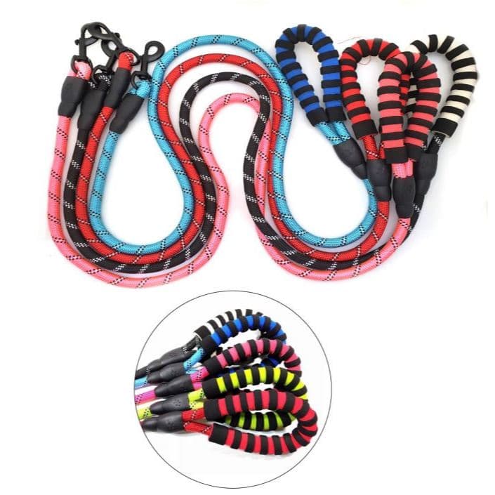Medium Large Dog Leash Tali Tuntun Anjing Colorful — gambar 1