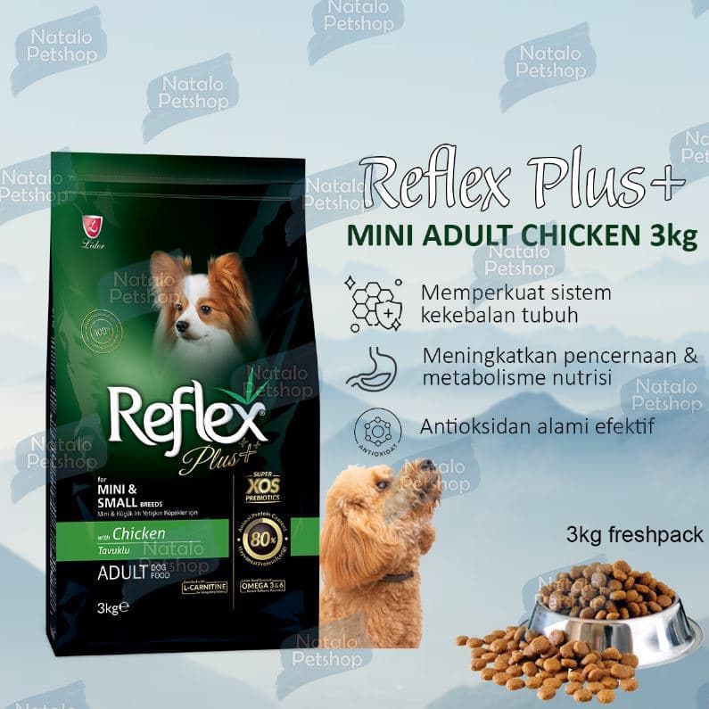Reflex Plus Mini Adult Chicken 3kg Small Breed — gambar 1