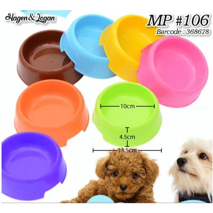 Bowl Single Small 10x4.5cm Tempat Makan Minum Lucu Hewan Kucing Anjing - gambar 1
