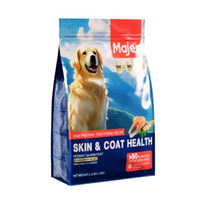 Majes High Protein Skin & Coat Health Oceanic Salmon Feast Adult Dog — gambar 1