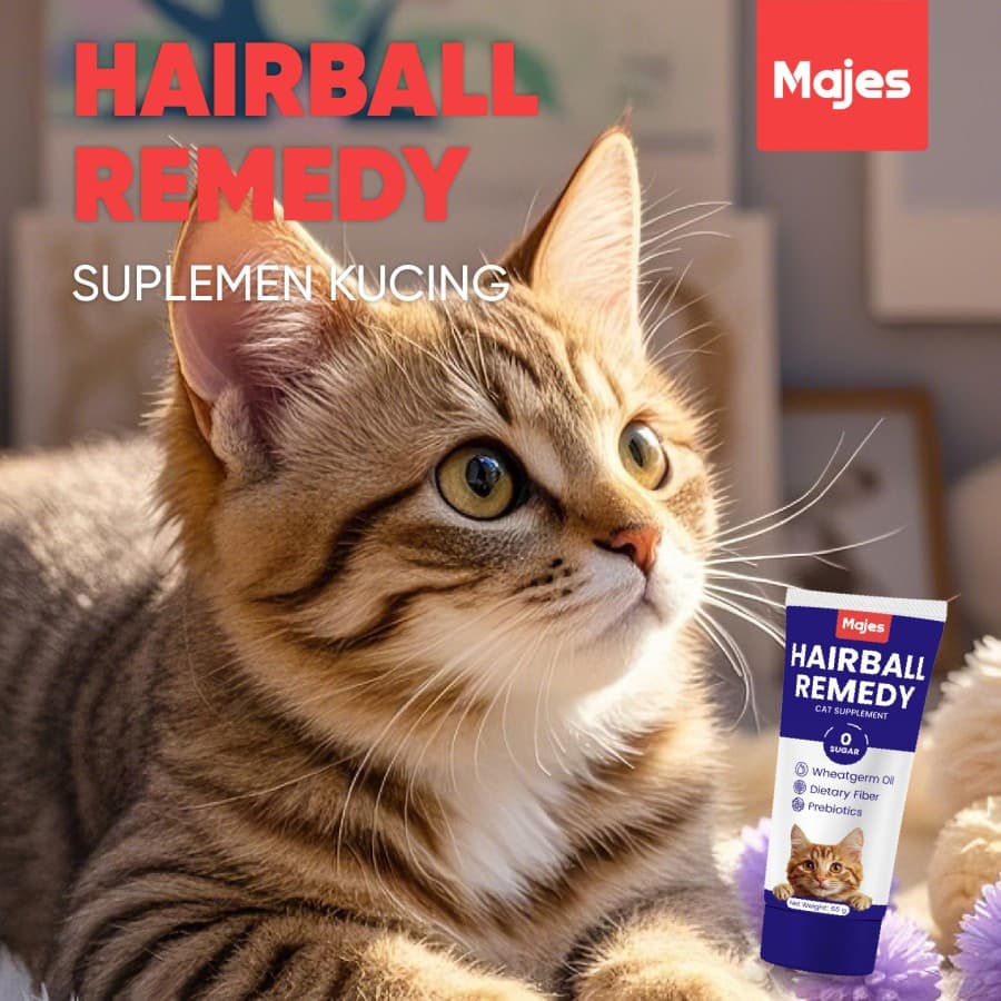 Majes Hairball Remedy Cat Supplement — gambar 1