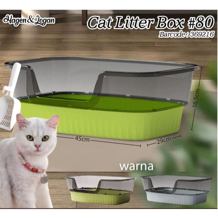 Cat Litter Box 80/Pet Toilet/Tempat/Bak Pasir Kucing Persegi — gambar 1