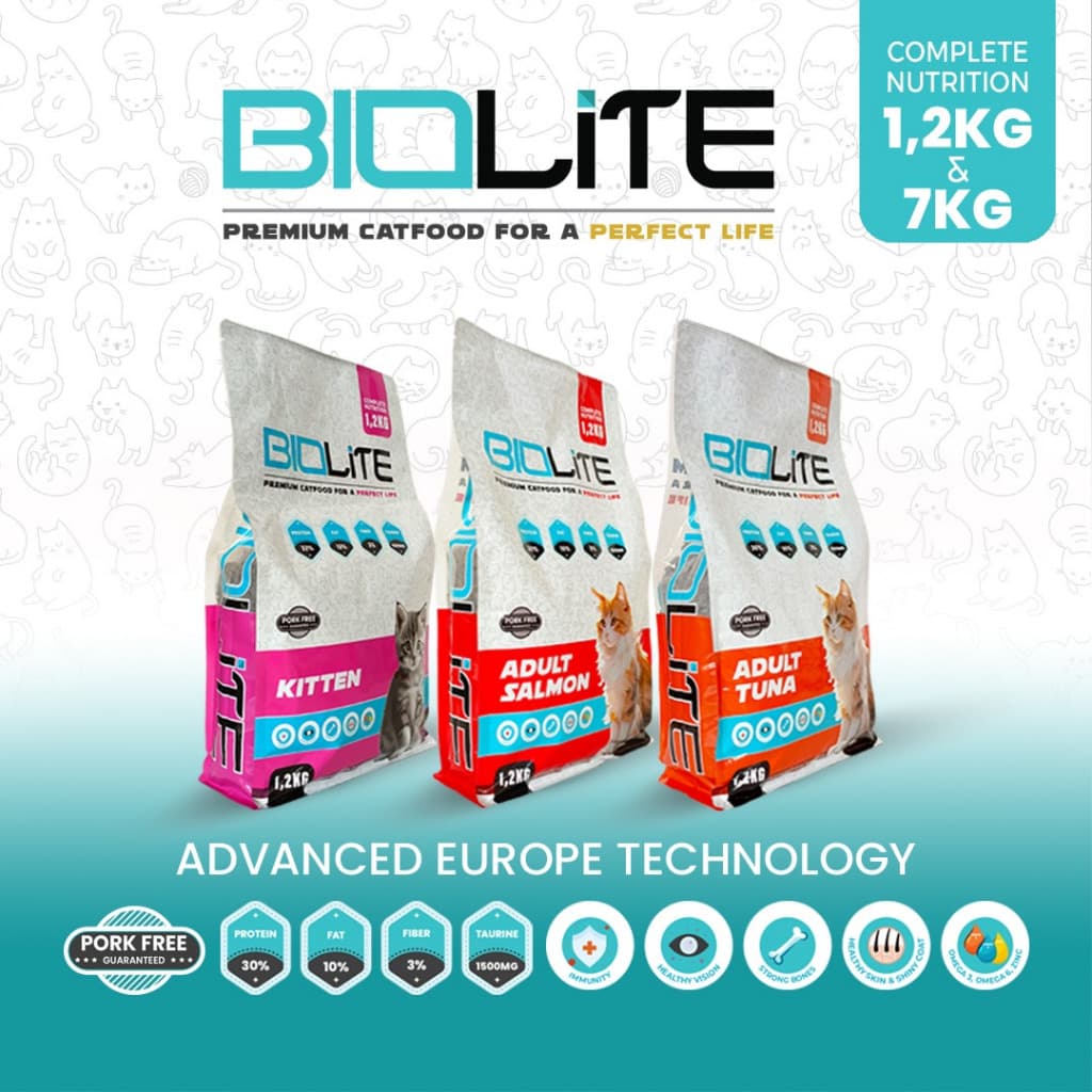 Biolite - Makanan Kering Kucing Anakan dan Dewasa — gambar 1
