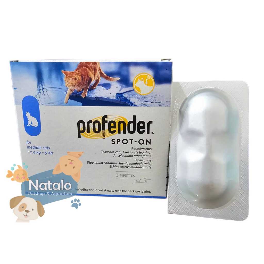 Profender Spot On Medium Obat Cacing Kucing Tetes Berat Badan — gambar 1