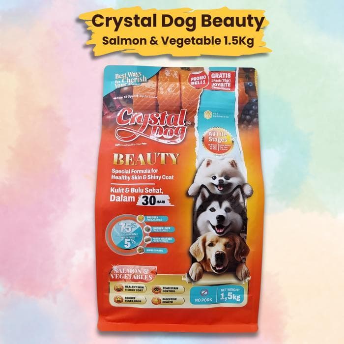 Crystal Dog Beauty 1.5kg All Life Stages — gambar 1