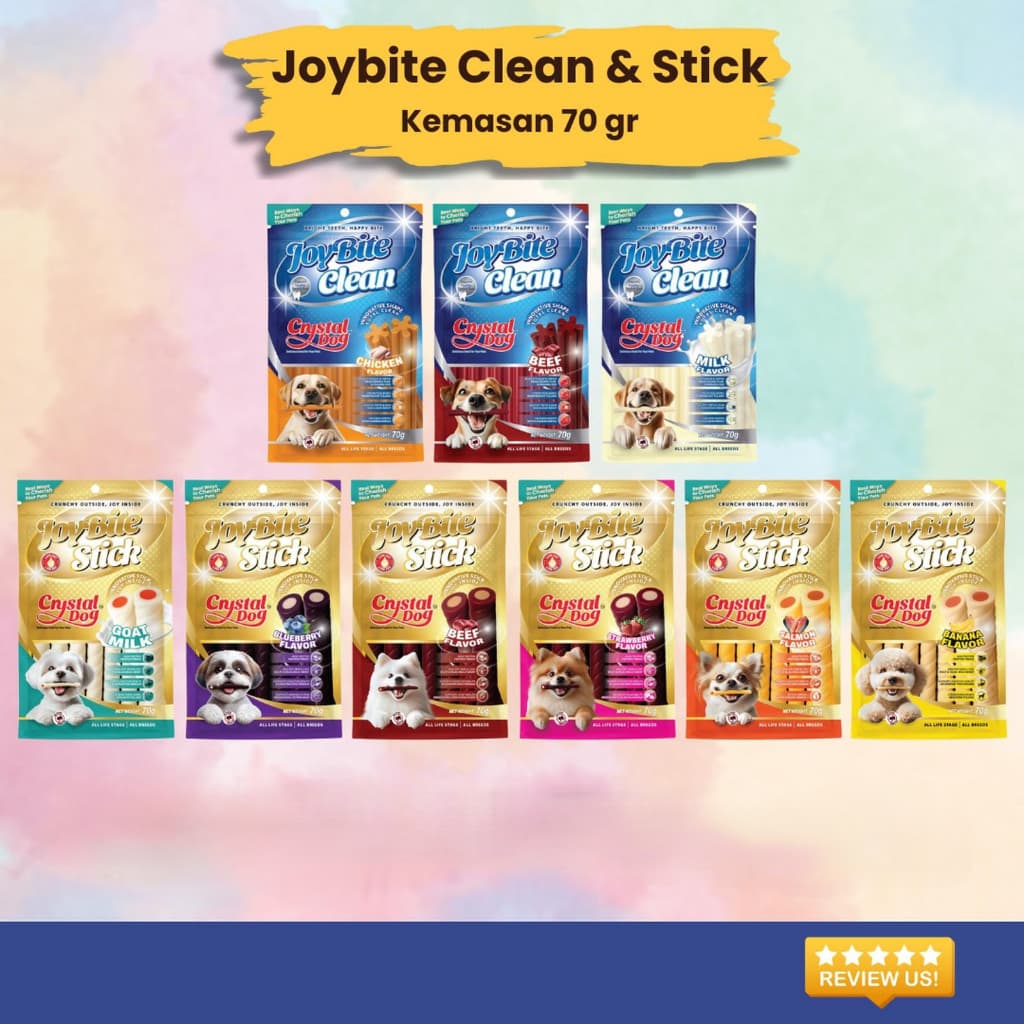Crystal JoyBite Dog Clean & Stick 70g — gambar 1