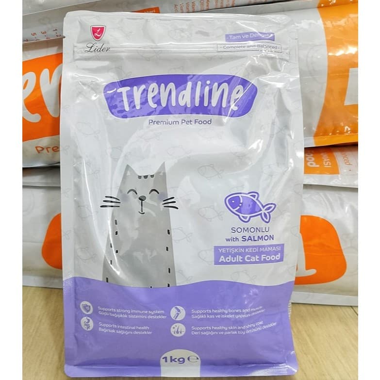 Trendline Adult Cat Food Salmon 1kg — gambar 1