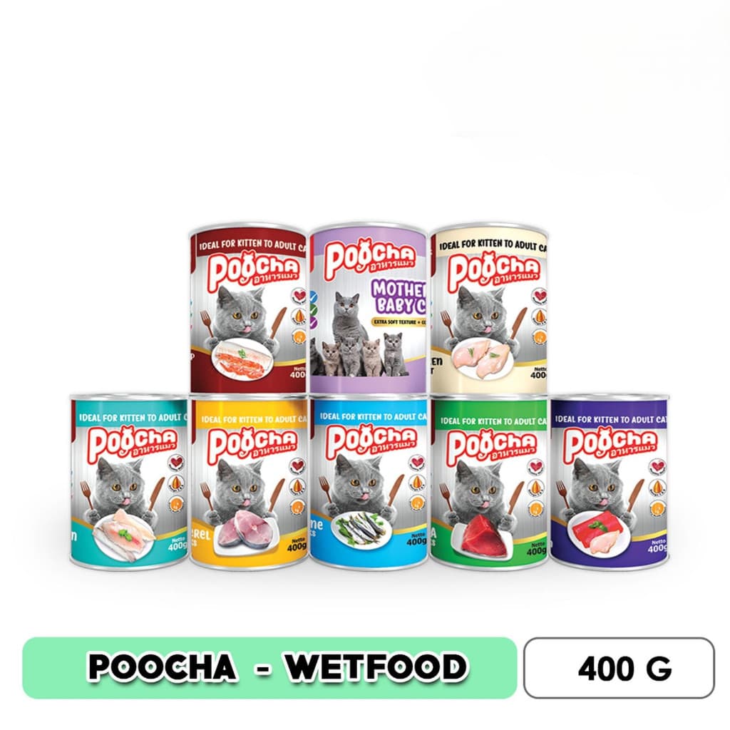 Poocha Canned Wet Food 400g All Life Stages — gambar 1