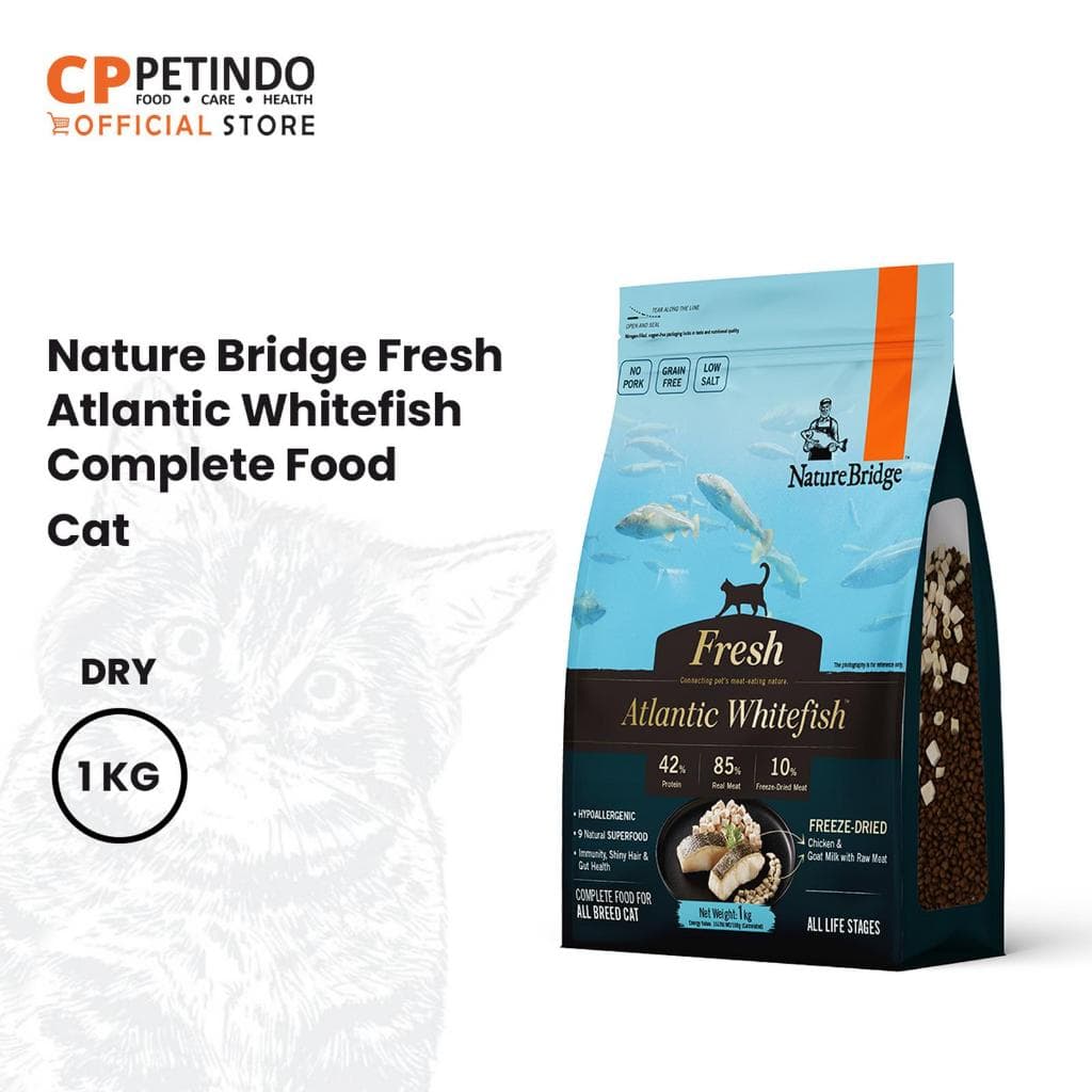 Nature Bridge Fresh Atlantic Whitefish with Freeze Dried 1kg All Life — gambar 1