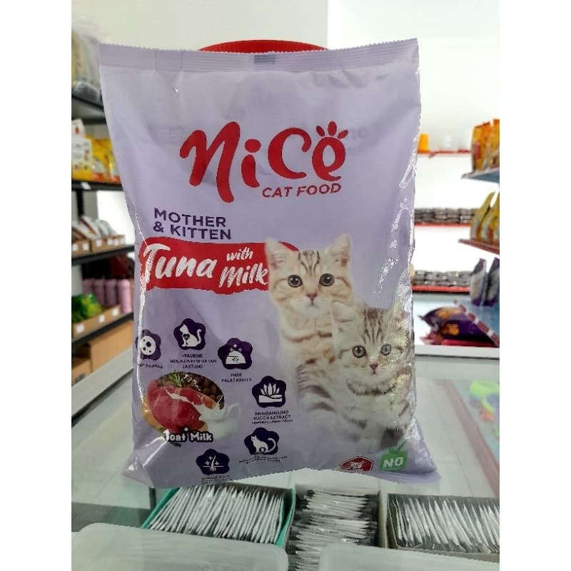 Nice Cat Food Mother Kitten Long hair 500g — gambar 1