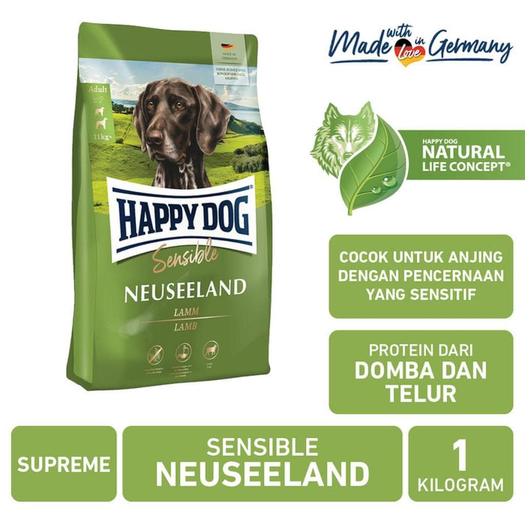 Happy Dog Supreme Sensible Neuseeland Lamb 1kg — gambar 1