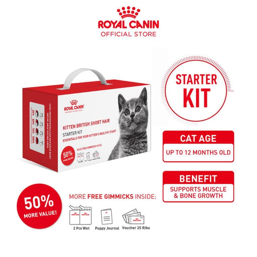 Royal Canin Kitten British Short Hair Starter Kit — gambar 1